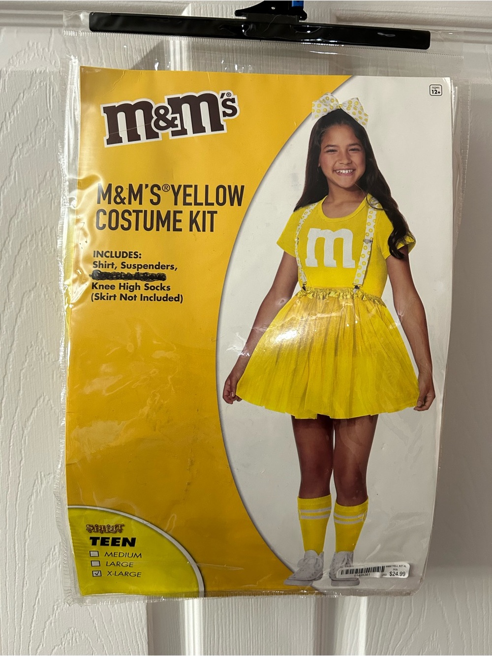 Spirit M&M's Yellow Kids Costume Kit - Yellow Sz X-Large teen